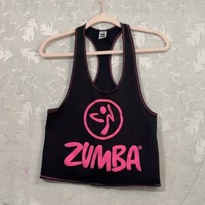 Zumba Black Tank with Pink Logo